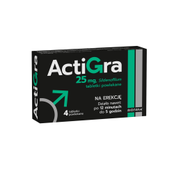 Actigra 0,025 g, 4 tabletki...